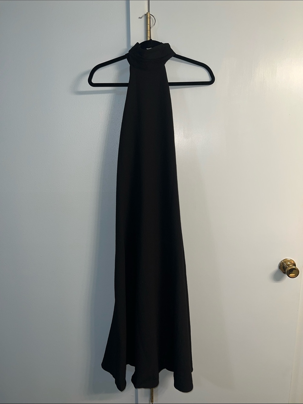 Amazon Black Backless Halter Maxi Dress